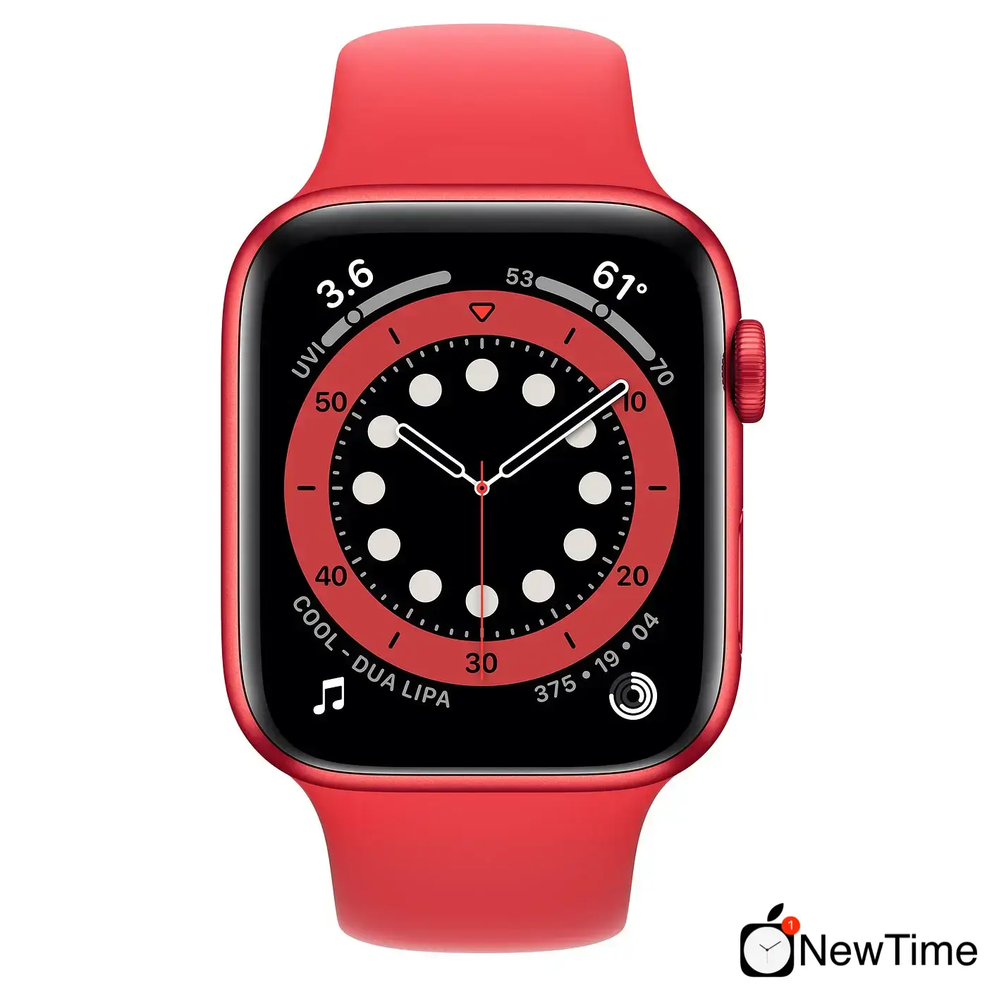 Apple Watch Series 6 GPS + Cellular 44mm (PRODUCT) RED Aluminum Case with (PRODUCT) RED Sport Band (M07K3, M09C3)